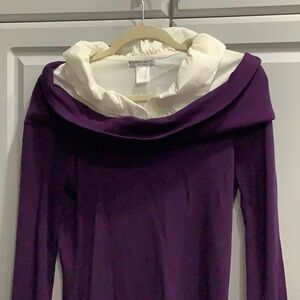 Alberto Makali Purple and White Women's Sweater Sz S